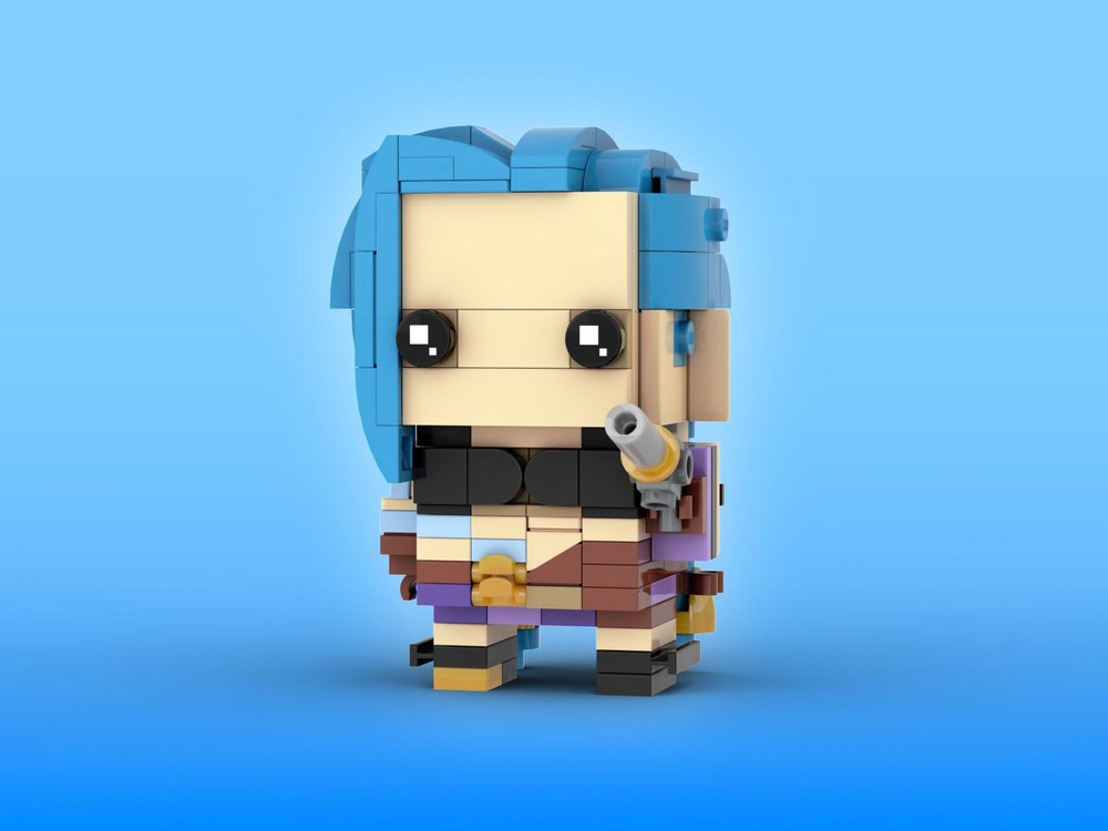 Lego Jinx Brickheadz LEGO MOC - Netflix Arcane: League of Legends