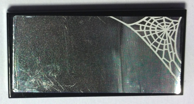 Lego Tile 2 x 4 with White Spider Web on Mirror Pattern (Sticker) - Set 70133