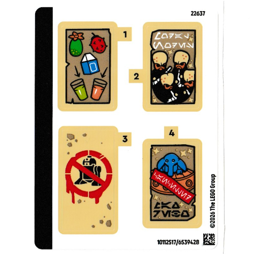 Lego Sticker Sheet for Set 75425-1 / [No Color/Any Color]