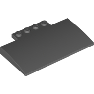 Lego Slope Curved 5 x 8 x 2/3, 4 Studs on Top / Dark Bluish Gray