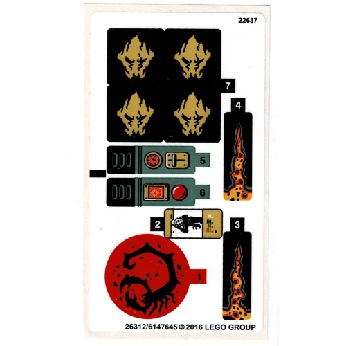 Lego Sticker Sheet for Set 70589-1 / [No Color/Any Color]