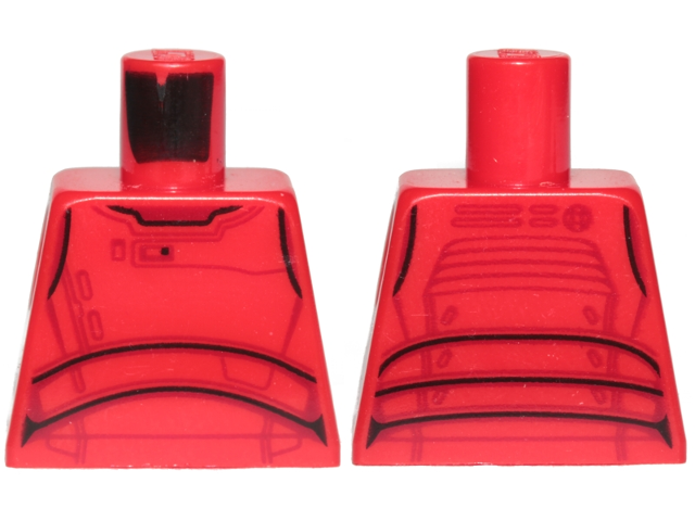 Lego Torso SW Elite Praetorian Guard Armor Pattern / Red
