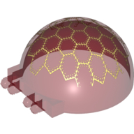 Lego Windscreen 6 x 6 x 3 Canopy Half Sphere with Dual 2 Fingers and White Compound Eye Print