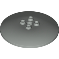 Lego Dish 6 x 6 Inverted (Radar) with Hollow Studs / Light Gray