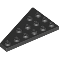 Lego Wedge Plate 6 x 4 Right / Black