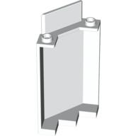 Lego Panel 3 x 3 x 6 Corner Wall without Bottom Indentations / White