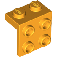 Lego Bracket 1 x 2 - 2 x 2 / Bright Light Orange