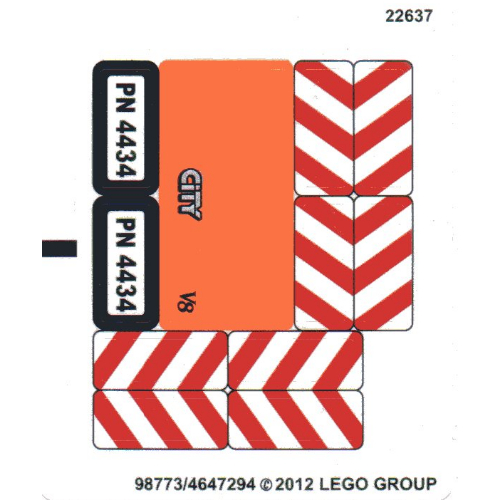 Lego Sticker Sheet for Set 4434-1 / [No Color/Any Color]