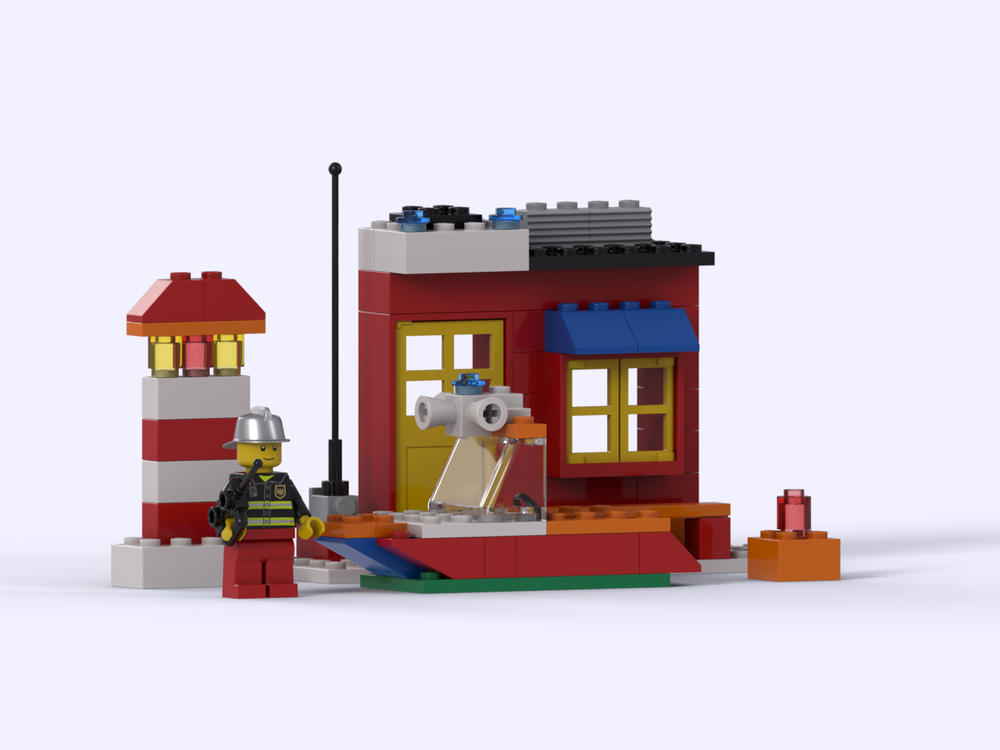 Lego 6191 B-Model - Fire station with boat