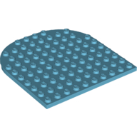 Lego Plate 10 x 10 with Rounded End / Medium Azure