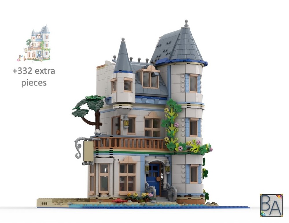 Lego Beach Castle Bed & Breakfast - Modular and MILS Compatible