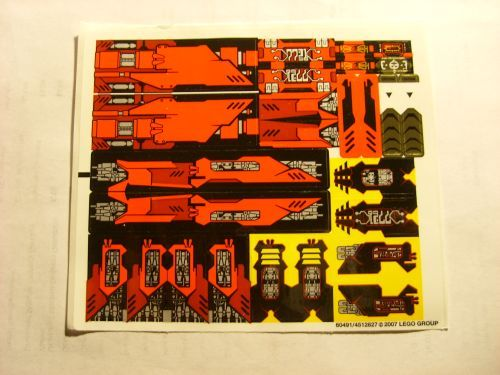 Lego Sticker Sheet for Set 7721-1