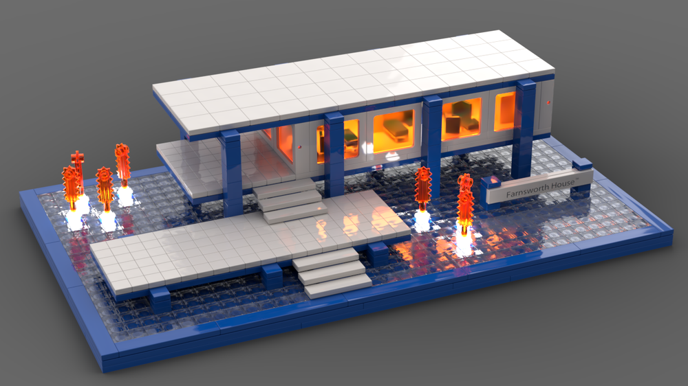 Lego 21009 Farnsworth House - Ice Planet Color Scheme
