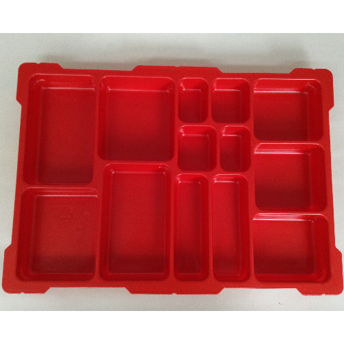 Lego Storage / Sorting Tray, Dacta, 13 Cups [For New Style Storage Bins] / Red