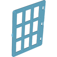 Lego Duplo Door 1 x 4 x 4 with Nine Panes / Medium Azure