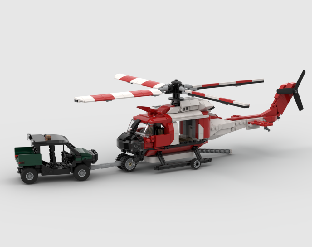 Lego Firefighting Helicopter & Ground Support ATV