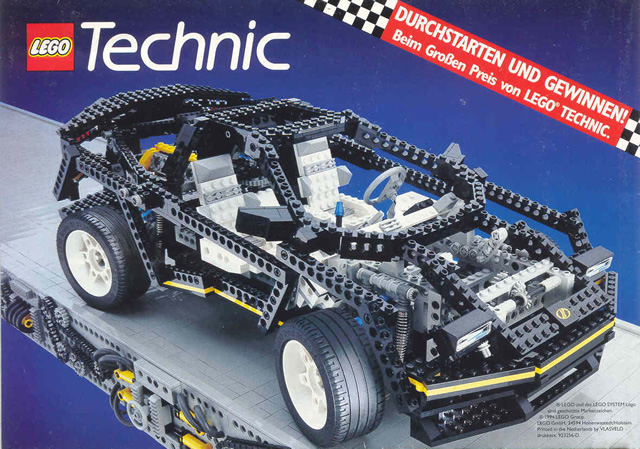Lego 1994 Medium Technic German Foldout Red Banner (923256-D)
