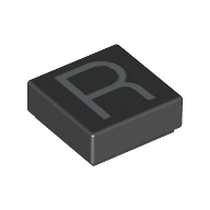 Lego Tile 1 x 1 with letter Capital R Print