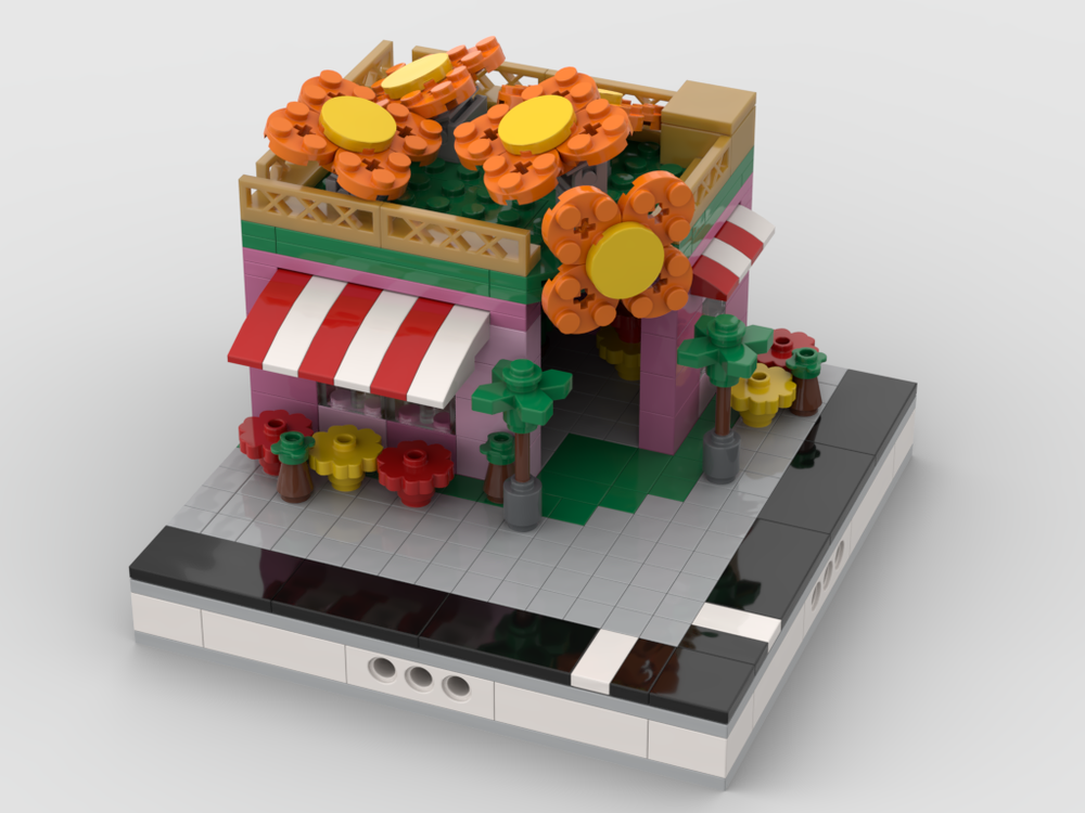 Lego Flower Shop for a Mini Modular City