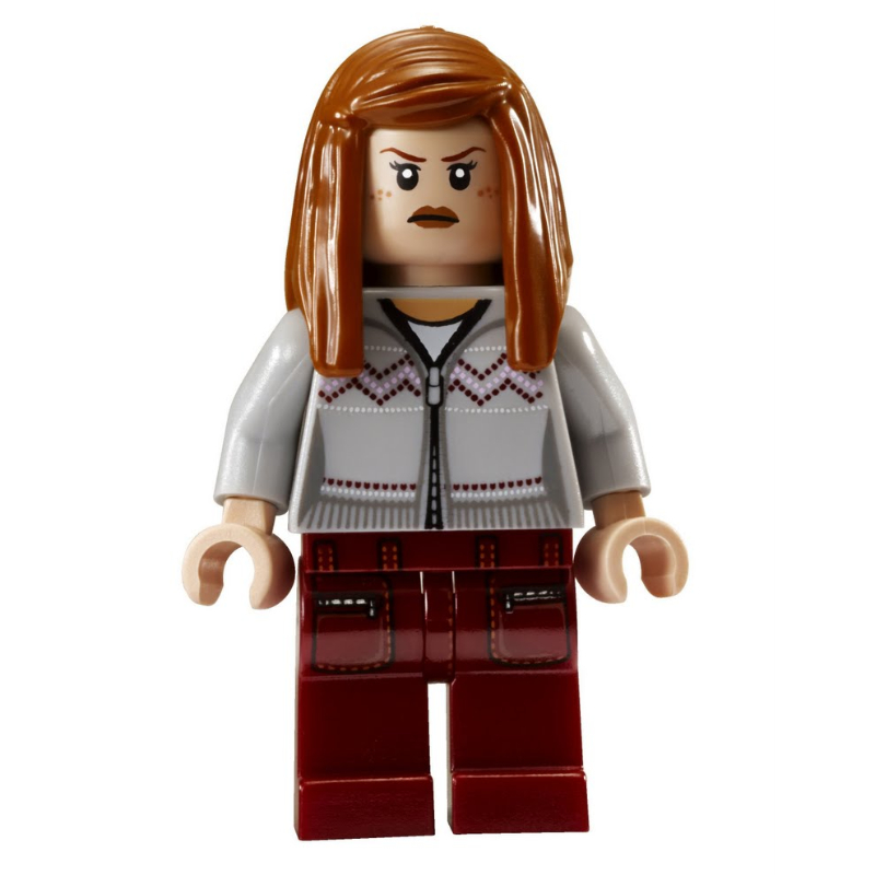 Lego Ginny Weasley, Light Bluish Gray Sweater with Zipper