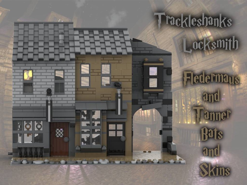 Lego Knockturn Alley: Trackleshanks Locksmith & Fledermaus and Tanner Bats and Skins