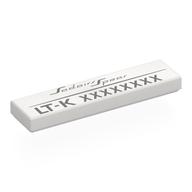Lego Tile 1 x 4 with Black 'Sadairs Spear', Unique Code Print
