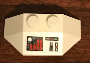 Lego Wedge 2 x 4 Triple with SW Instrument Panel with Red Oval Thick Lines Pattern (Sticker) - Set 75244