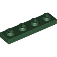 Lego Plate 1 x 4 / Dark Green