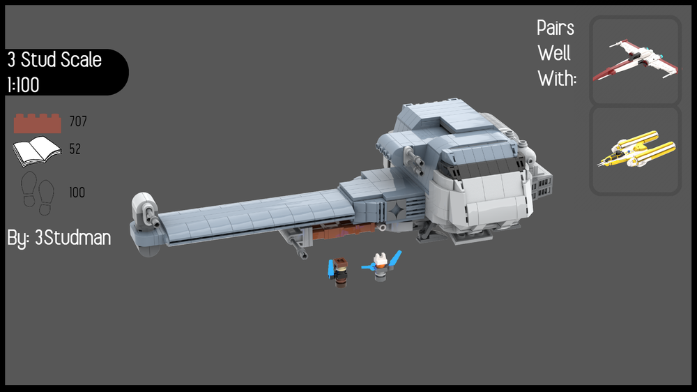 Lego 3 Stud Scale "Twilight" Frieghter