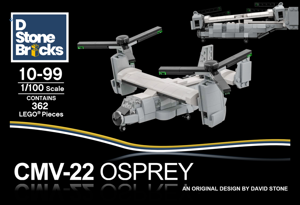Lego CMV-22 Osprey Tiltrotor 1:100 Scale