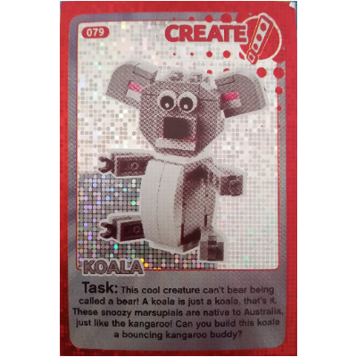 Lego Trading Card, Create The World - Koala (foil)