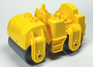 Lego Duplo Steamroller with Dark Bluish Gray Rollers
