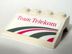 Lego Vehicle, Mudguard 3 x 4 Slope with Team Telekom Pattern (Sticker) - Set 1199