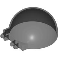 Lego Windscreen 6 x 6 x 3 Dome with Dual 2 Fingers / Trans-Black