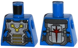 Lego Torso Armor Plate with Straps and Nova Corps Markings Pattern / Blue