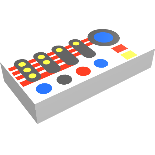 Lego Tile 1 x 2 with Explorien Controls Print