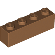 Lego Brick 1 x 4 / Medium Nougat