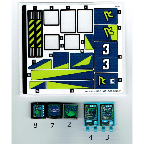 Lego Sticker Sheet for Set 70835-1
