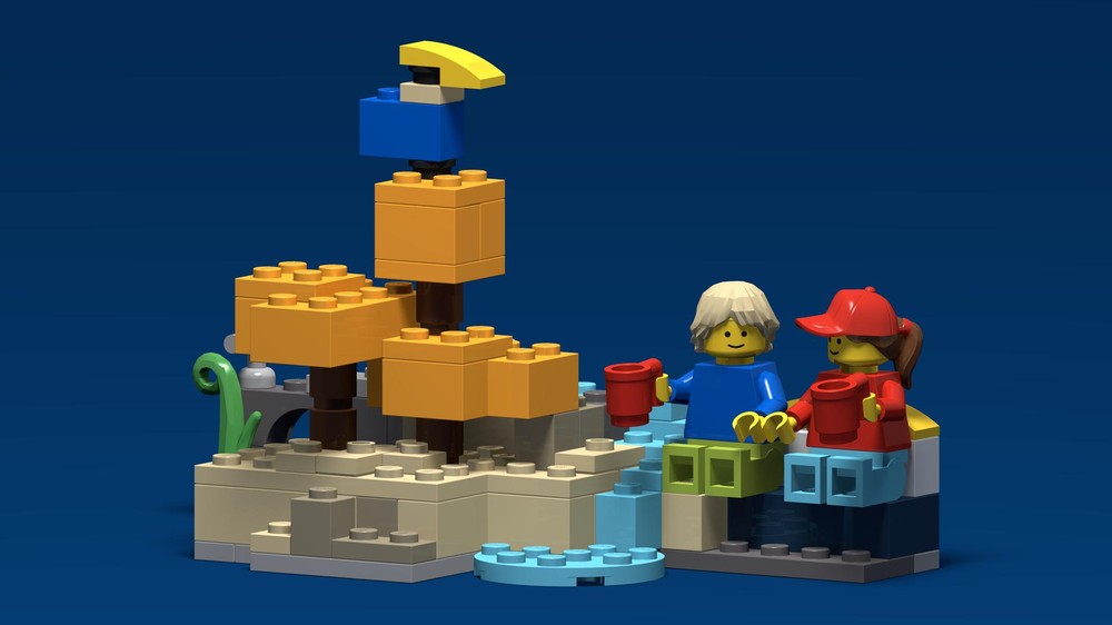 Lego BYGGLEK Fall Tree Scene in Amber