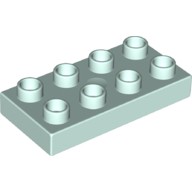 Lego Duplo Plate 2 x 4 / Light Aqua