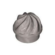 Lego Plate Round 1 x 1 Swirled Top / Flat Silver