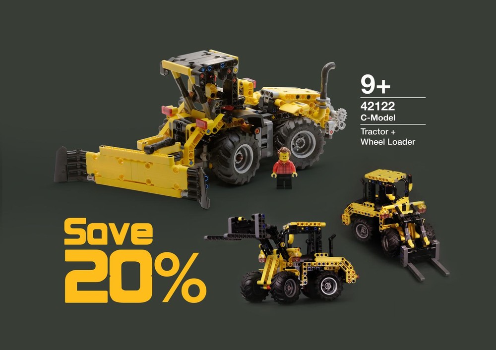 Lego 42122 - Combo | Tractor & Wheel Loader with Fork