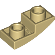 Lego Brick Curved Inverted 2 x 1 / Tan