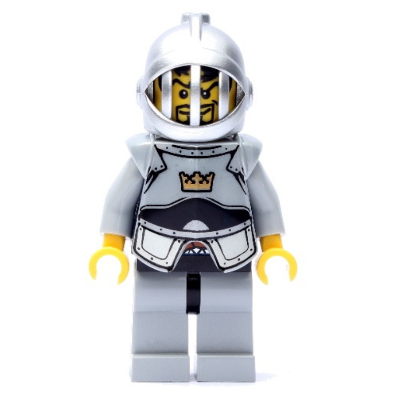 Lego Knight, Dark Blue, Armor, Helmet with Grille