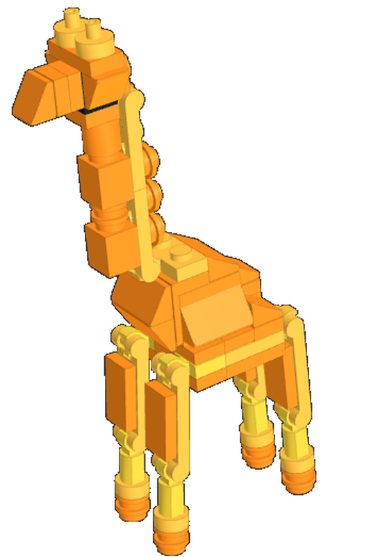 Lego Orange Giraffe Beast Mech