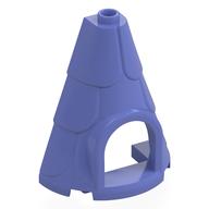 Lego Tower Roof 2 x 4 x 4 Half Cone Shaped with Roof Tiles and Window / Blue Violet