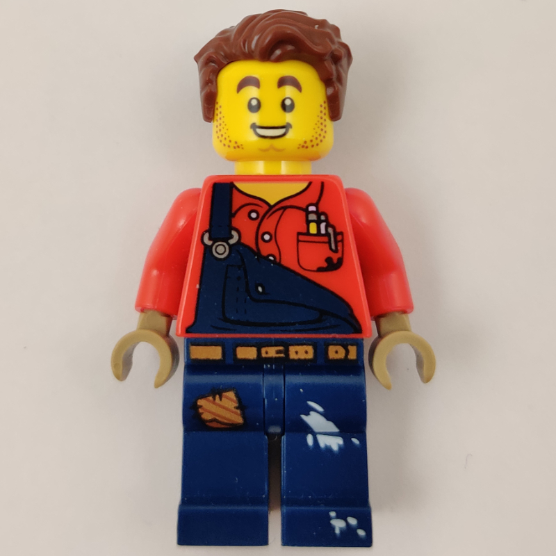 Lego Harl Hubbs, Dark Blue Overalls