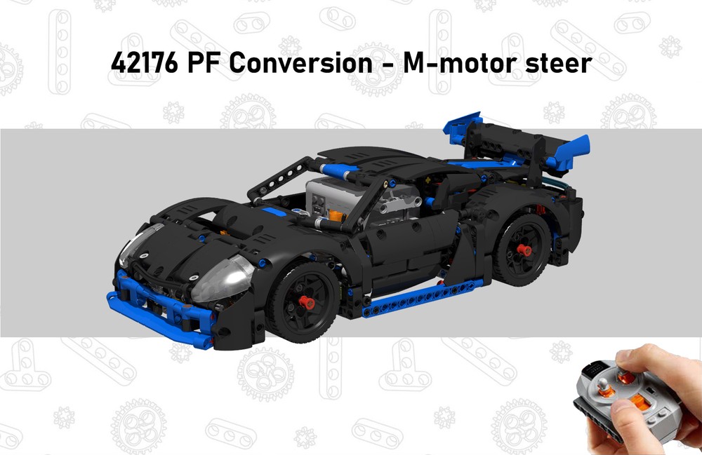 Lego 42176 PF Conversion (M-motor steer)