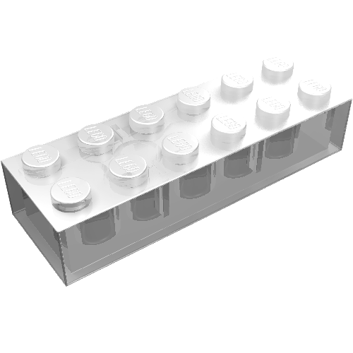 Lego Brick 2 x 6 / Trans-Clear