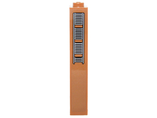 Lego Brick 1 x 1 x 5 - Solid Stud with Fuse Box Pattern (Sticker) - Set 21302